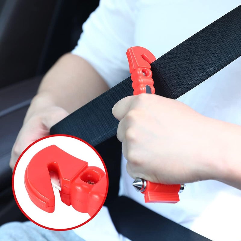 LETREEN 4 PCS Car Window Breaker, 2-in-1 Window Breaker Seatbelt Cutter, Glass Breaker Car Safety Hammers, Auto Car Escape Tool, Emergency Glass Hammer, Window Punch Breaker Tool - Image 4